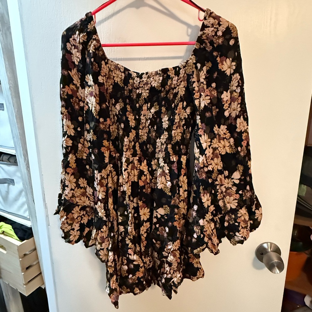 Boot Barn flare sleeve off shoulder dress